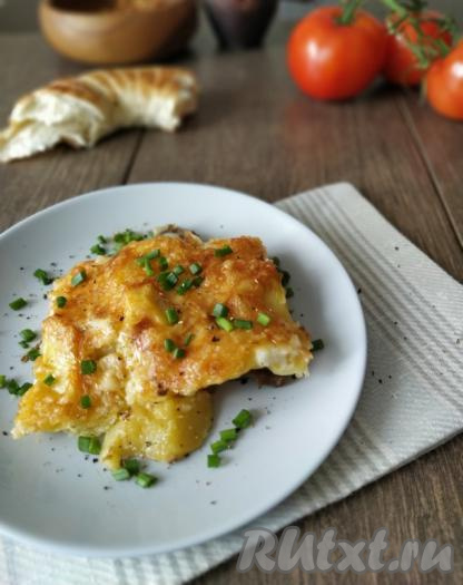 Говядина по-французски с картошкой и сыром в духовке