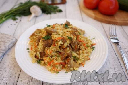 Как приготовить плов из свинины на сковороде