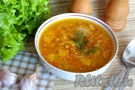 Гороховый суп с перловкой