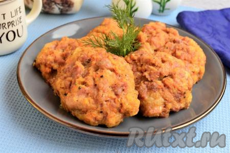 Рубленные котлеты из индейки в духовке