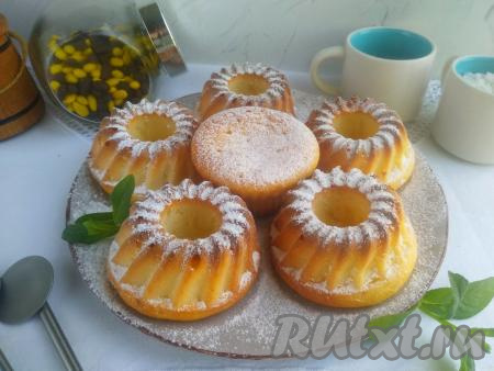 Творожные кексы со сметаной в формочках в духовке