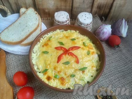 Запеканка из кабачков с фаршем и сыром в духовке