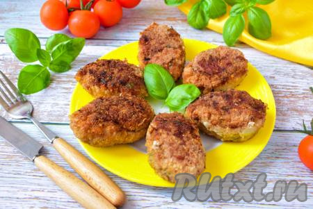 Котлеты из фарша индейки с сыром