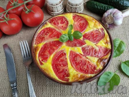 Куриная запеканка с помидорами и сыром в духовке