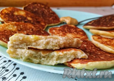 Банановые оладьи на кефире с рисовой мукой