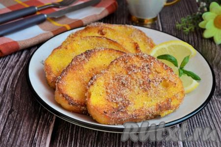 Гренки с корицей