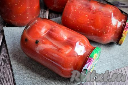 Помидоры в томатном соке без уксуса на зиму