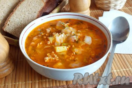 Чехословацкий суп с мясным фаршем