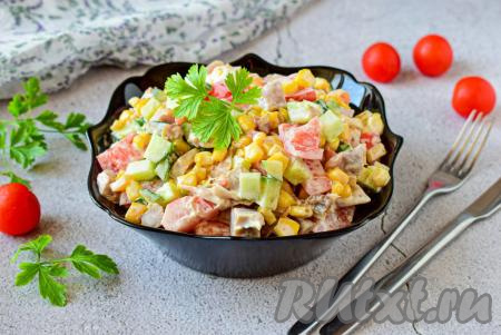 Салат «Парижель» с копчёной курицей