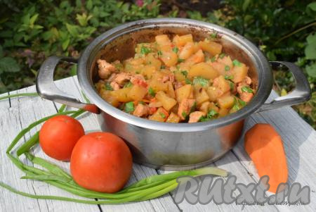 Жаркое из индейки с картошкой в духовке