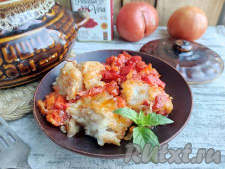Рыба с овощами в горшочке в духовке
