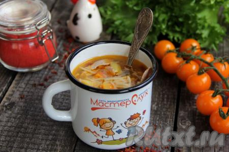 Куриный суп с лапшой в мультиварке