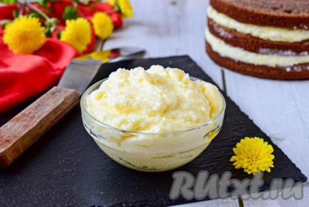 Крем из манки и масла для торта