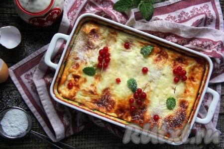 Лаваш с творогом и ягодами в духовке