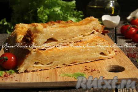 Пирог из лаваша с сыром в духовке