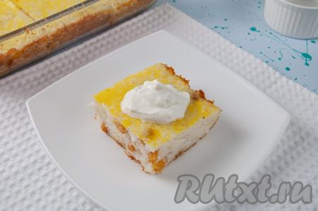 Рисовая запеканка с изюмом в духовке