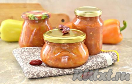 Закуска из кабачков с помидорами и перцем на зиму