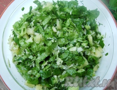 Рецепт зеленого салата