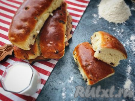Булочки с изюмом на дрожжах