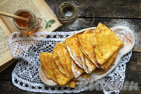 Морковные блины на молоке