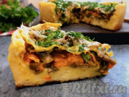 Картофельный пирог с грибами