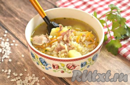 Суп с тушёнкой и рисом