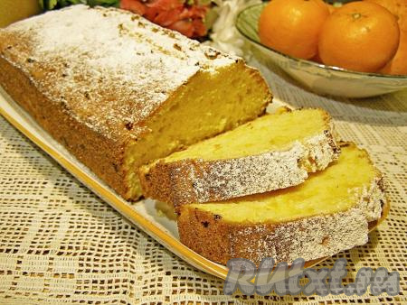 Мандариновый кекс на кефире