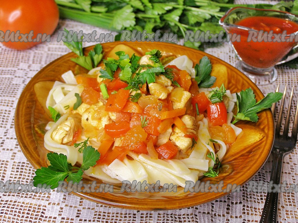 Лагман с курицей