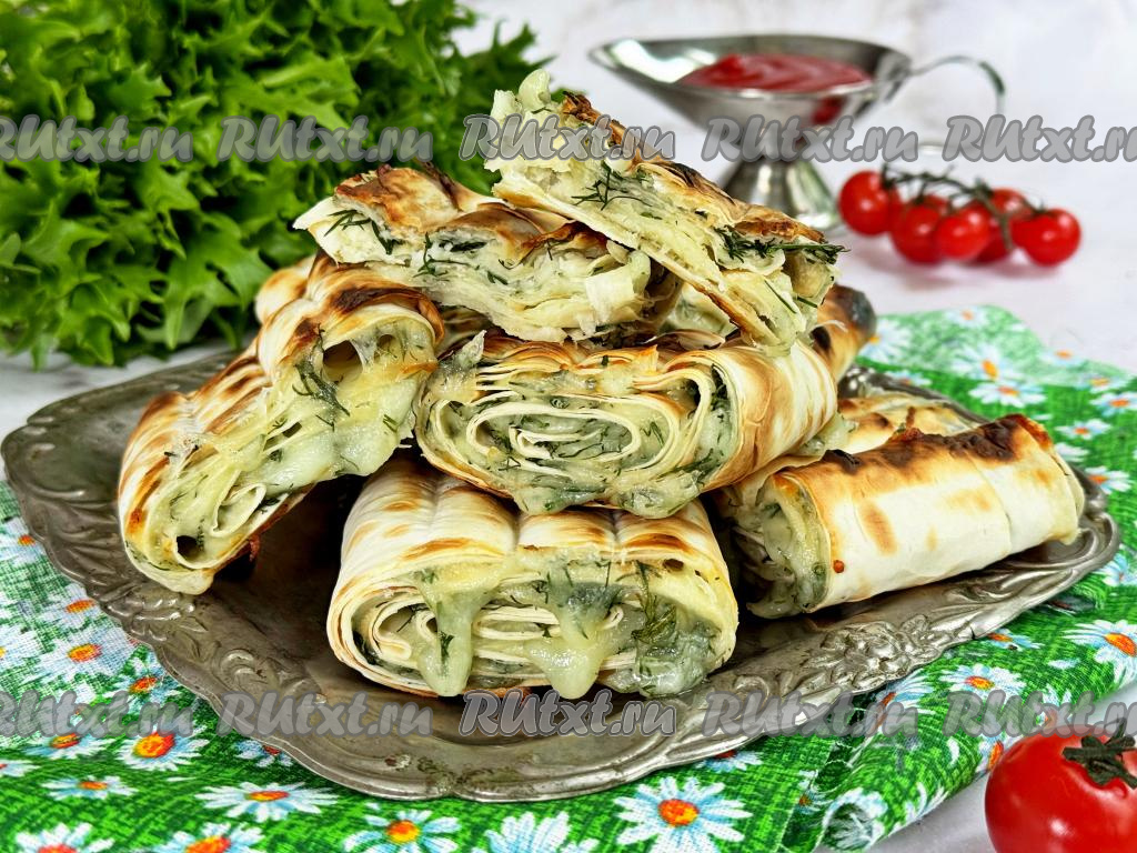 Запеканка из лаваша с сыром и грибами