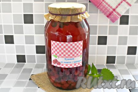 Компот из вишни с корицей на зиму