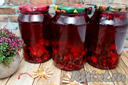 Компот из чёрной смородины и малины на зиму