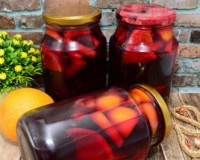 Компот из чёрной смородины с апельсинами на зиму