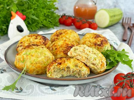 Куриные котлеты с кабачками в аэрогриле