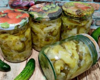Салат из огурцов с укропом и луком на зиму