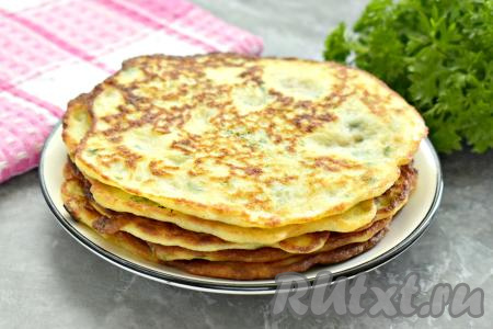 Блины из кабачков на кефире на сковороде