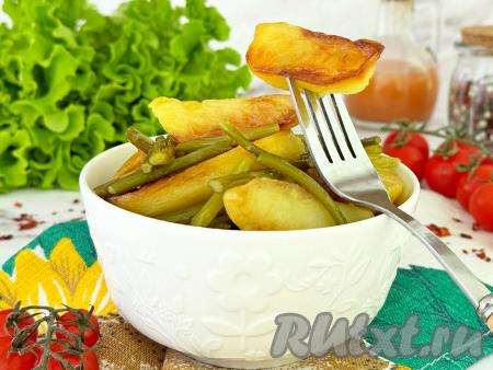 Картошка, жареная с чесночными стрелками