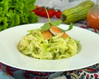 Спагетти из кабачков с курицей