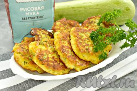 Оладьи из кабачков с сыром из рисовой муки