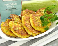 Оладьи из кабачков с сыром из рисовой муки
