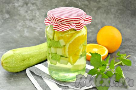 Компот из кабачков с апельсином на зиму