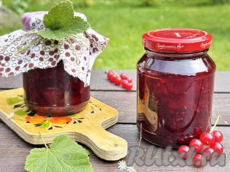Варенье из черешни и красной смородины
