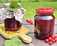 Варенье из черешни и красной смородины
