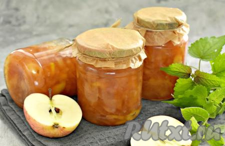Варенье из яблок с мятой