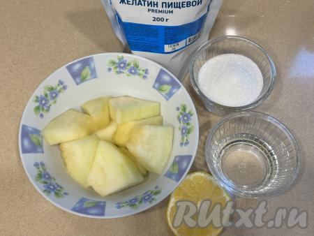Подготовить продукты для приготовления мармелада из дыни с желатином. 