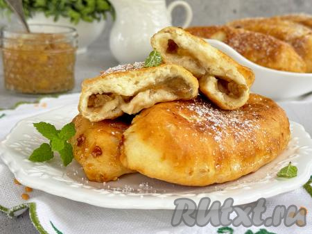 Пирожки с вареньем без дрожжей на сковороде