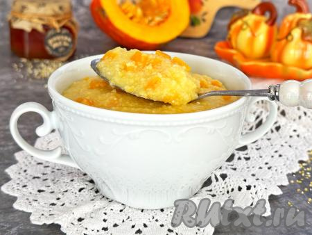 Кукурузная каша с тыквой на воде