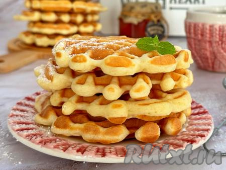 Вафли на ряженке в вафельнице