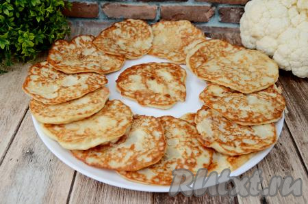 Оладьи из цветной капусты с сыром