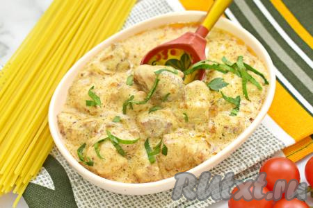 Гуляш из свинины со сливками 