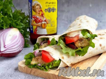 Цезарь-ролл с курицей в домашних условиях